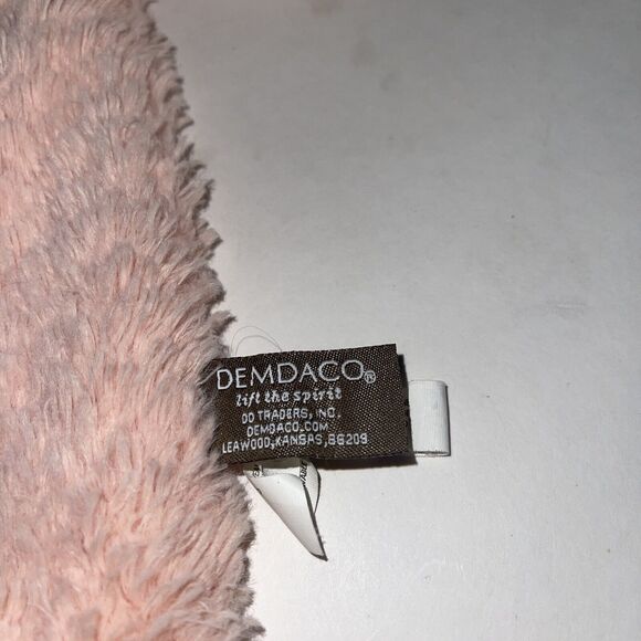 Nat & Jules Demdaco Pink Peach Plush Pig Security Baby Blanket Lovey Rattle - Picture 5 of 7